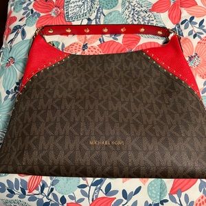 MK aria stuffed shoulder bag